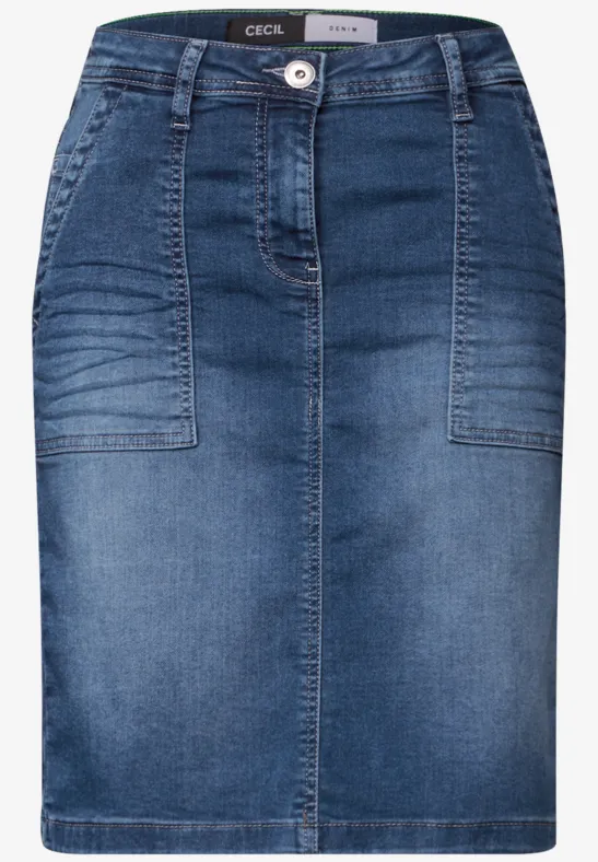 Thumbnail - Cecil Damen Jeansrock in Blau, Gr: 36