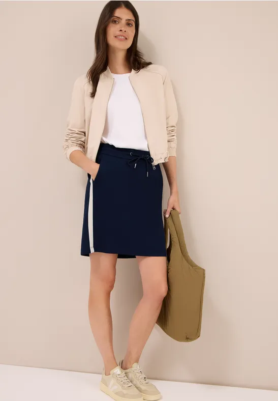 cecil Jogg Rock Gallonstreifen Elastischer Bund Blau