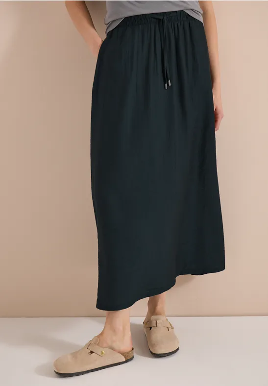 cecil Maxi-Rock Struktur Taschen Mid Waist Viskose Nylon Grün