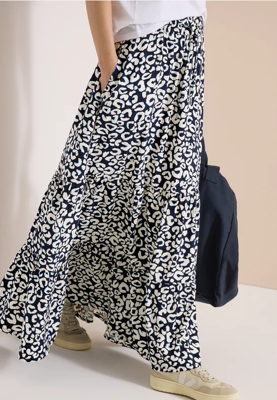 cecil Rock Maxi Grafisch Muster Viskose Blau