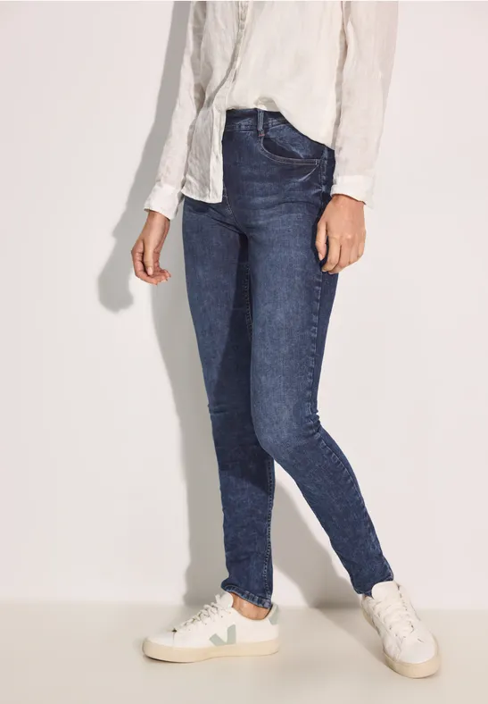 cecil Jeans Slim Fit Baumwolle-Polyester Blau