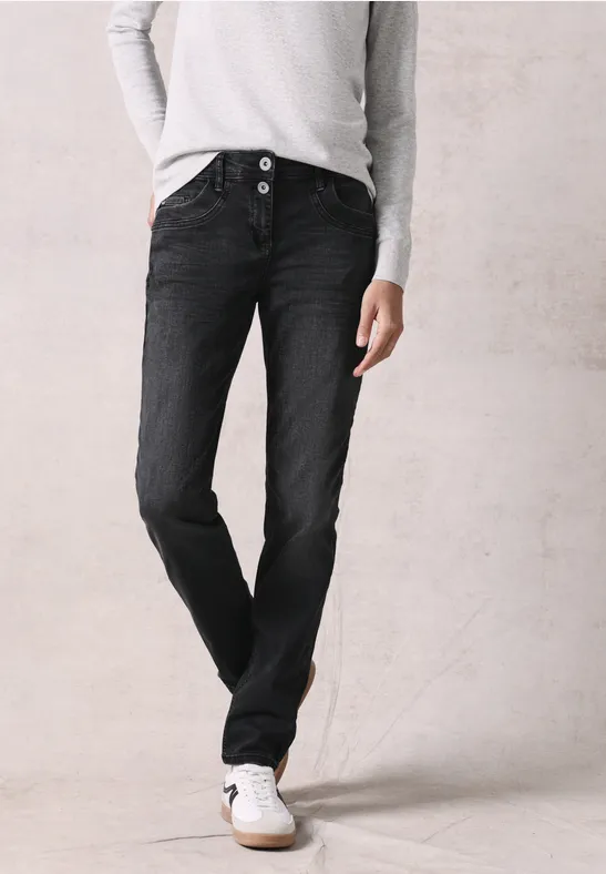 cecil Jeans Casual Fit Baumwolle Grau
