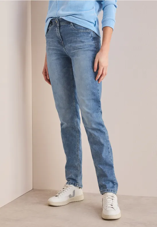cecil Jeans Slim Fit Baumwolle-Polyester-Elasthan Blau