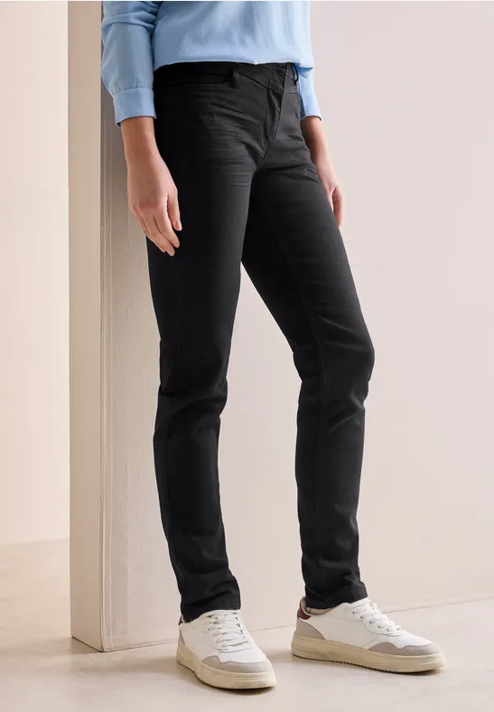 cecil Slim Fit Jeans Baumwolle-Polyester-Esasthan Schwarz