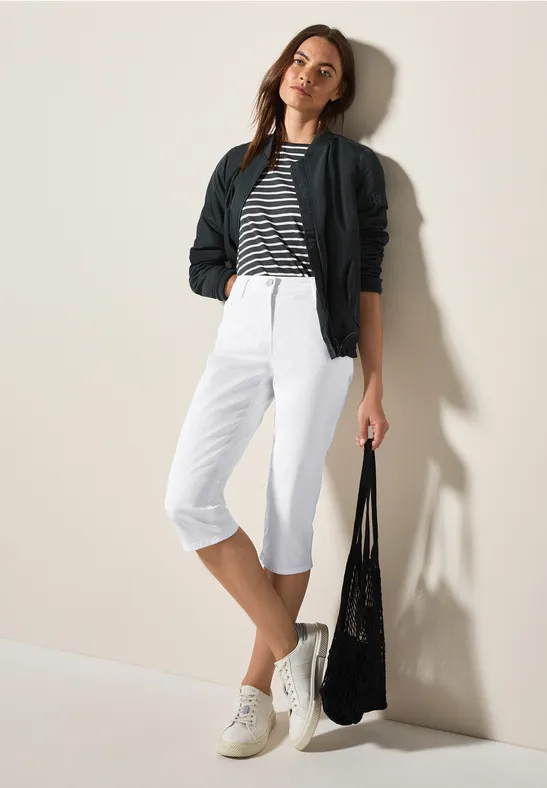 Thumbnail - Cecil Damen Capri Jeans in Weiß, Gr: 32