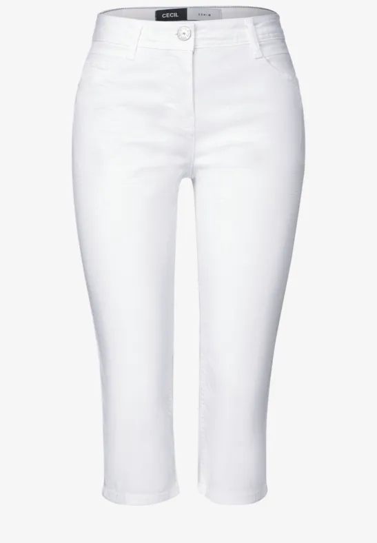Thumbnail - Cecil Damen Capri Jeans in Weiß, Gr: 32