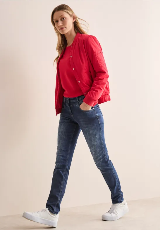 cecil Jeans Casual Fit Baumwolle-Recycled Polyester-Elasthan Blau