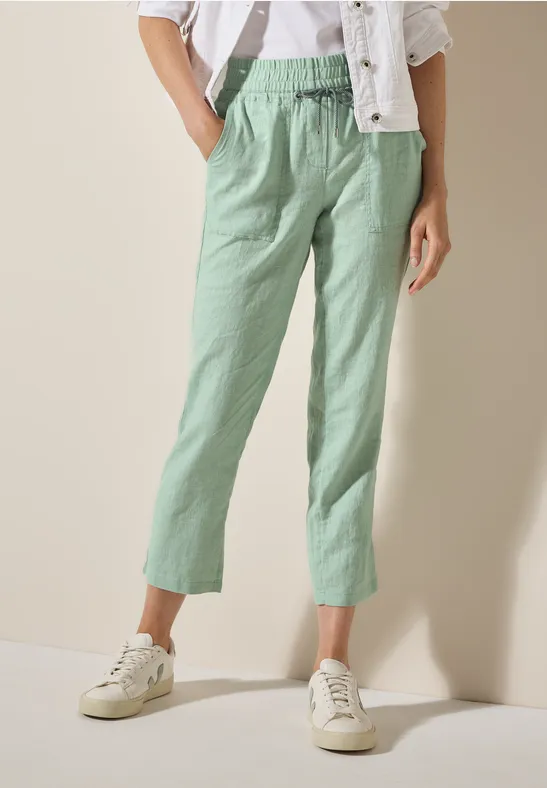 Leinenhose im Casual Fit günstig online kaufen