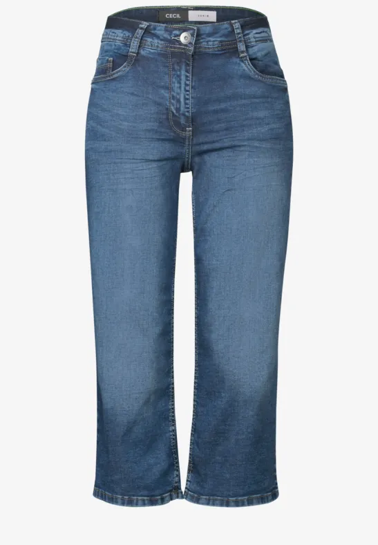 Thumbnail - Cecil Damen 3/4 Jeans in Blau, Gr: 32