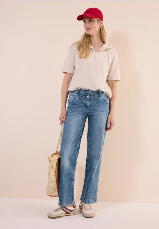 Thumbnail - Cecil Damen Wide Leg Jeans in Blau, Gr: 34