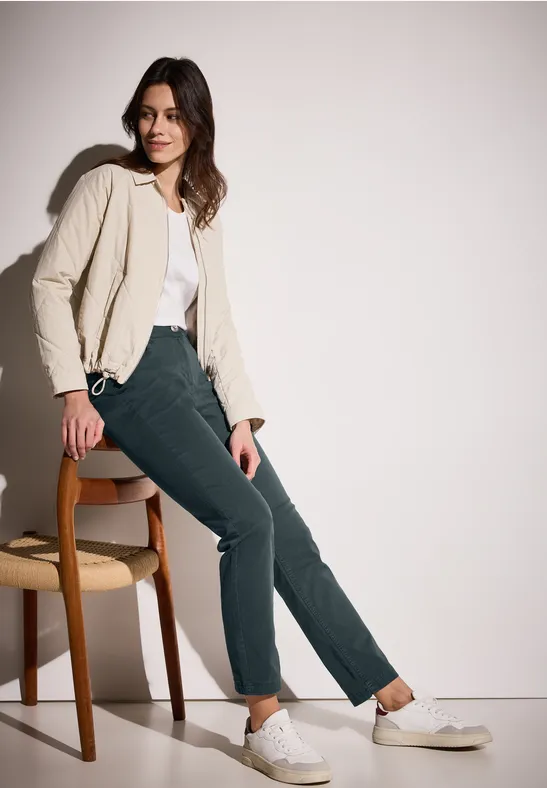 cecil Jeans Casual Fit Baumwolle Gruen