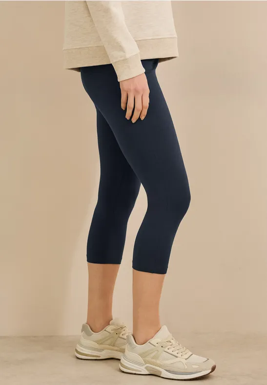 cecil Leggings Basic Baumwolle-Elasthan Blau