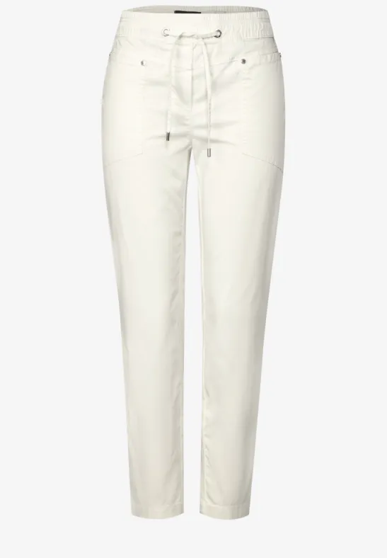 Thumbnail - Cecil Damen Hose im Washed-Look in Weiß, Gr: S