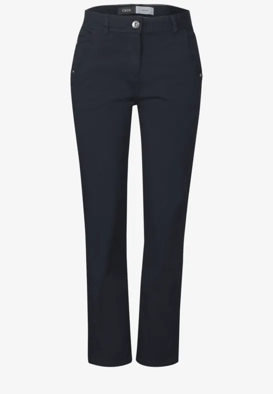 Thumbnail - Cecil Damen Straight Leg Hose in Blau, Gr: 36