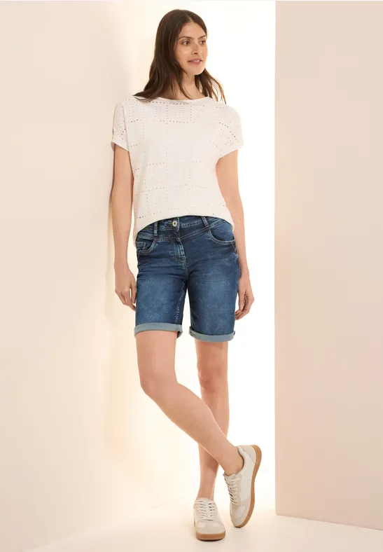 Thumbnail - Cecil Damen Jeansshorts in Blau, Gr: 30