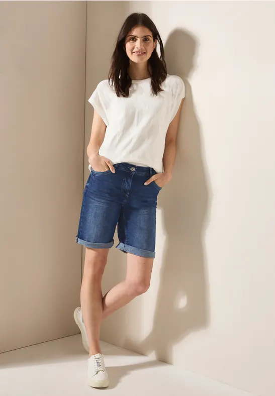 Thumbnail - Cecil Damen Jeansshorts in Blau, Gr: 25