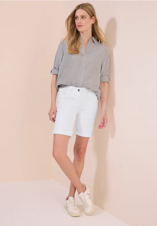 Thumbnail - Cecil Damen Casual Fit Shorts in Weiß, Gr: 33