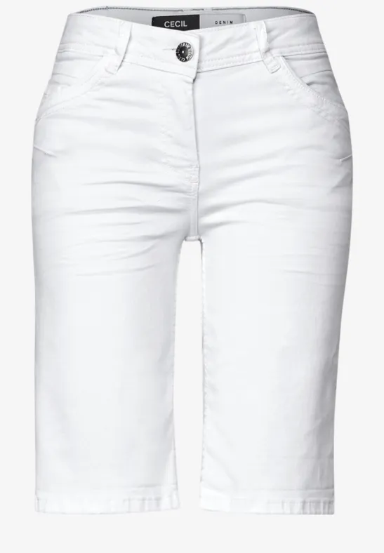 Thumbnail - Cecil Damen Casual Fit Shorts in Weiß, Gr: 33
