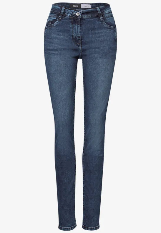 Thumbnail - Cecil Damen Jeans im Casual Fit in Blau, Gr: 25
