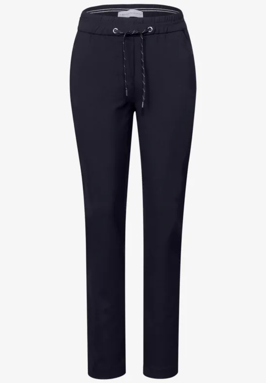 Thumbnail - Cecil Damen Casual Fit Hose in Blau, Gr: XL