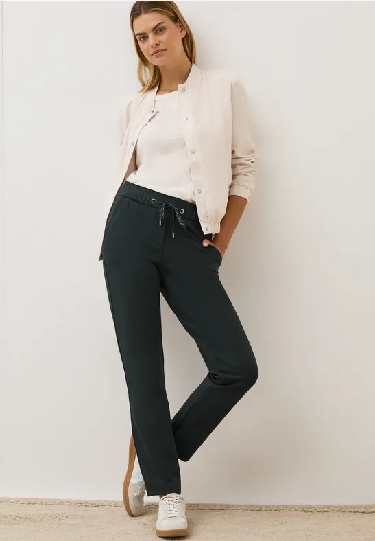 Thumbnail - Cecil Damen Casual Fit Hose in Grün, Gr: XS