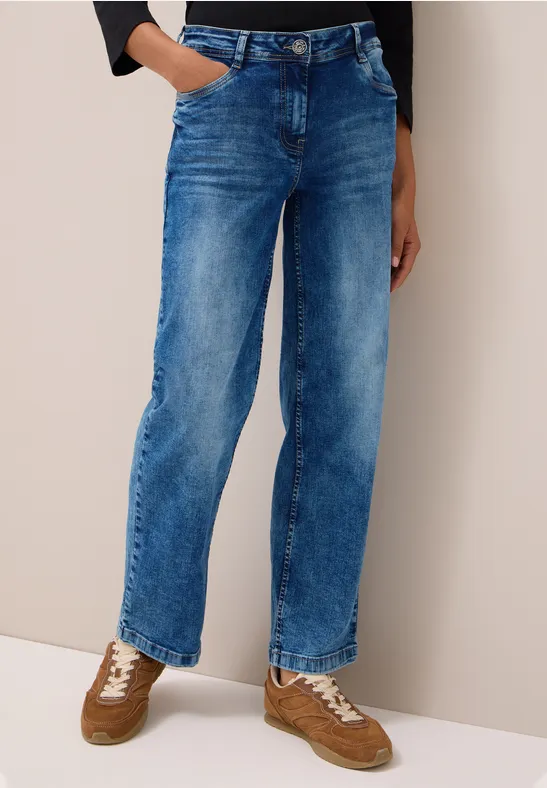 Cecil Femme Wide Legs Jeans in Bleu - Taille 32