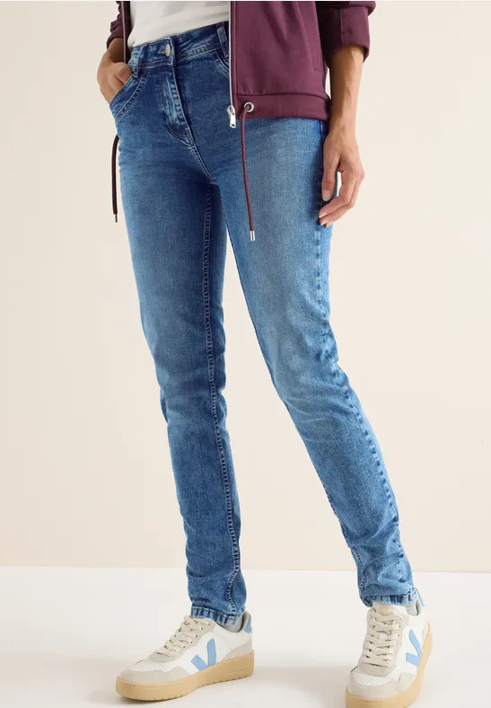 cecil Jeans Slim Fit Toronto Baumwolle Blau