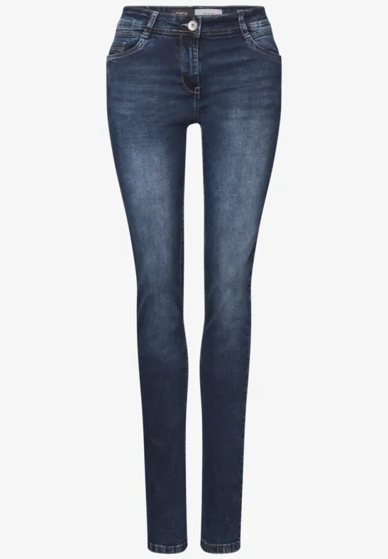 Thumbnail - Cecil Damen Jeans im Casual Fit in Blau, Gr: 28