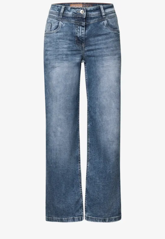 Thumbnail - Cecil Damen Wide Leg Jeans in Blau, Gr: 32