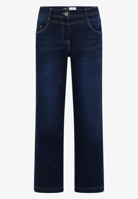 Thumbnail - Cecil Damen Wide Leg Jeans in Blau, Gr: 26