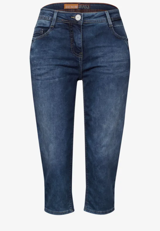 Thumbnail - Cecil Damen Capri Jeans in Blau, Gr: 32