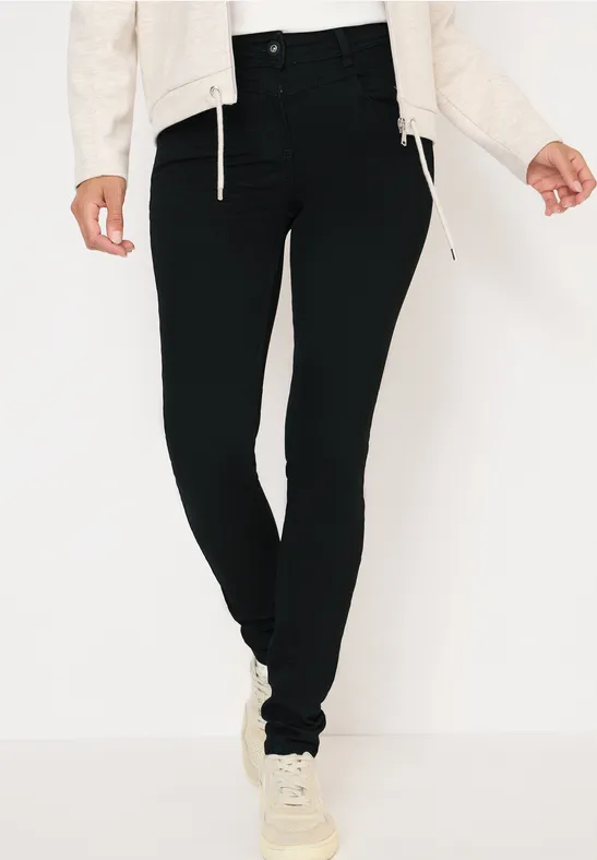 cecil Slim Fit Jeans Waist Skinny Schwarz