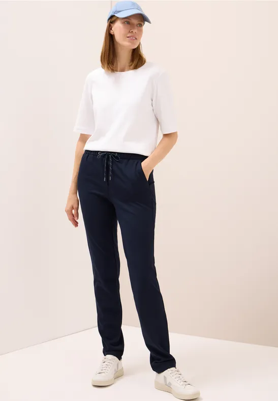 Thumbnail - Cecil Damen Casual Fit Hose in Blau, Gr: S