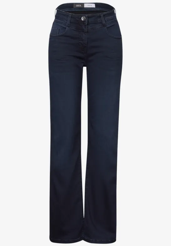 Thumbnail - Cecil Damen Wide Leg Jeans in Blau, Gr: 28