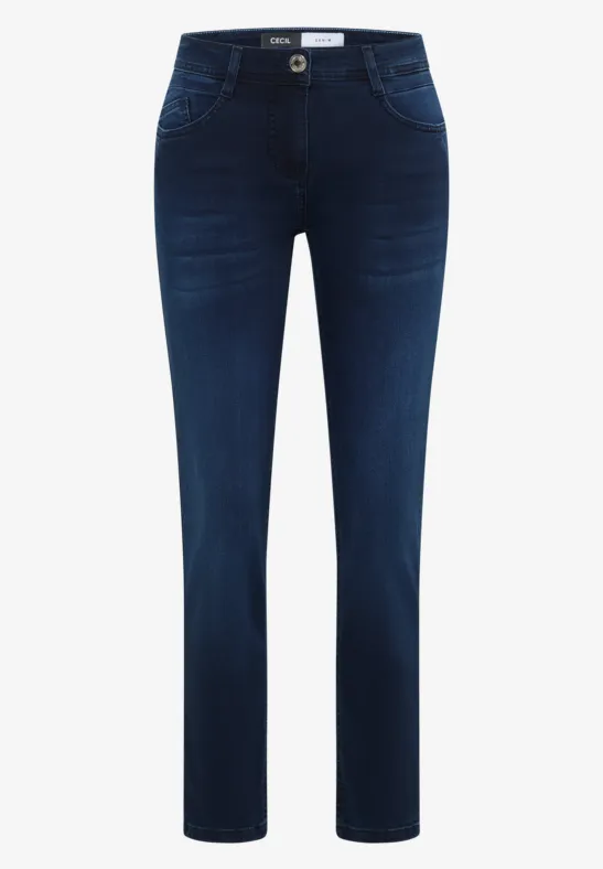 Thumbnail - Cecil Damen Slim Fit Jeans in Blau, Gr: 30