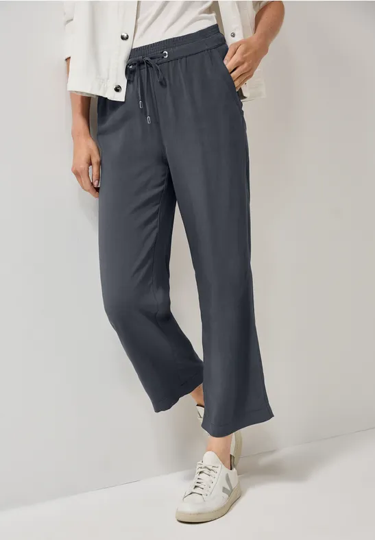 Straight Leg Viskose Hose günstig online kaufen