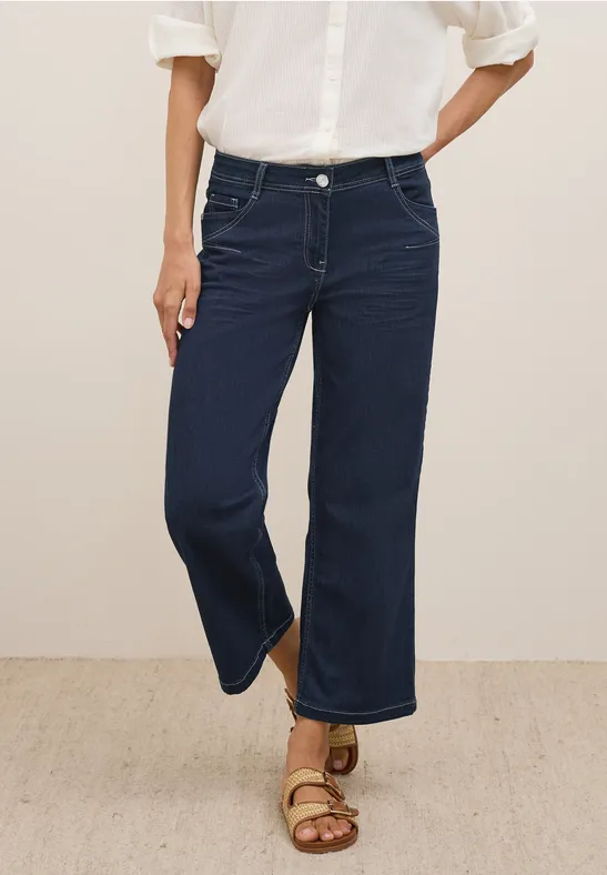 Rinsed Wide Leg Jeans günstig online kaufen