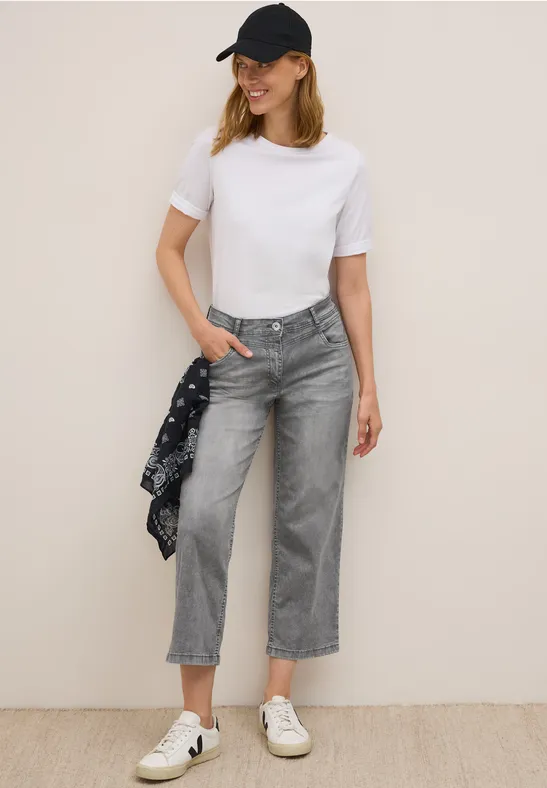 Thumbnail - Cecil Damen Wide Leg Jeans in Grau, Gr: 31