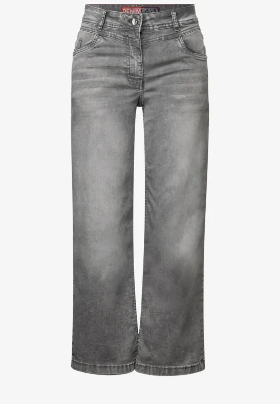 Thumbnail - Cecil Damen Wide Leg Jeans in Grau, Gr: 31