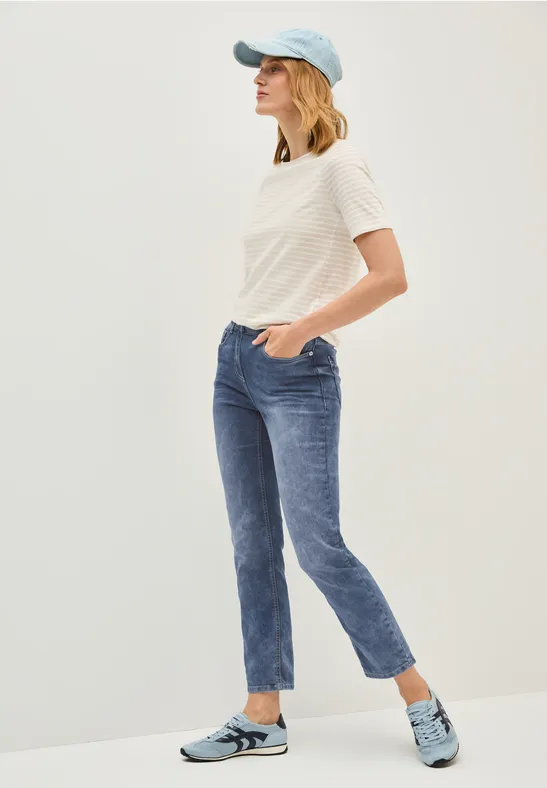 Thumbnail - Cecil Damen Straight Leg Jeans in Blau, Gr: 29