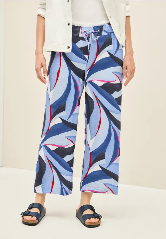 Thumbnail - Cecil Damen 7/8 Twill-Hose mit Struktur in Blau, Gr: L