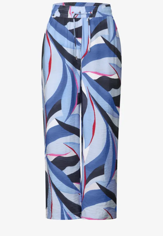 Thumbnail - Cecil Damen 7/8 Twill-Hose mit Struktur in Blau, Gr: L