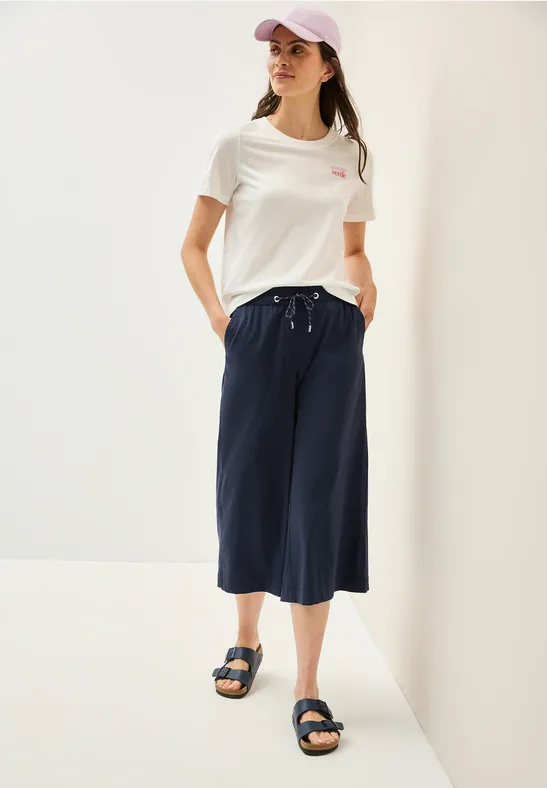 Thumbnail - Cecil Damen Wide Leg Hose in Blau, Gr: S