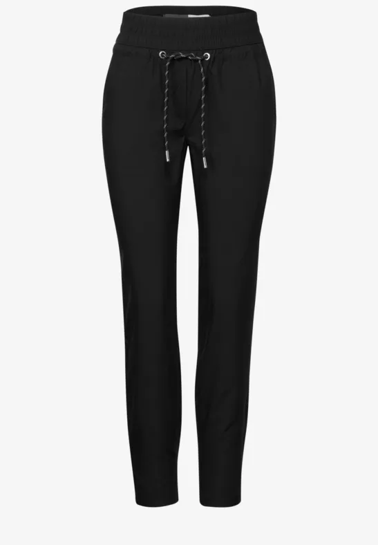 Thumbnail - Cecil Damen Loose Fit Hose in Schwarz, Gr: S