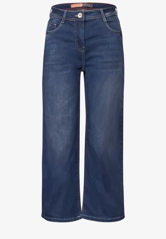 Thumbnail - Cecil Damen Wide Leg Jeans in Blau, Gr: 34