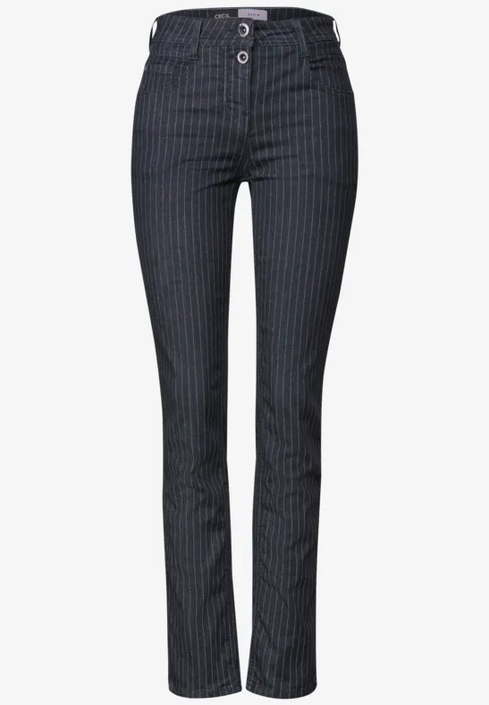 Thumbnail - Cecil Damen Straight Leg Jeans in Blau, Gr: 36