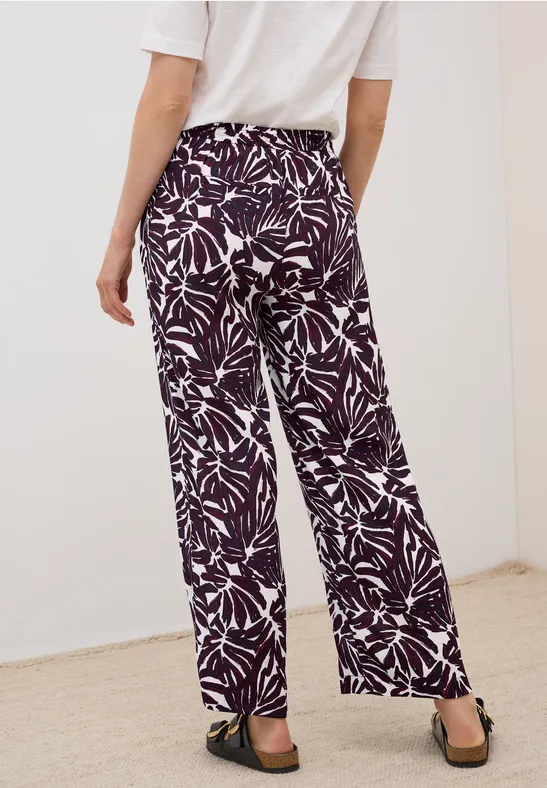 Gemusterte Crepe Hose günstig online kaufen