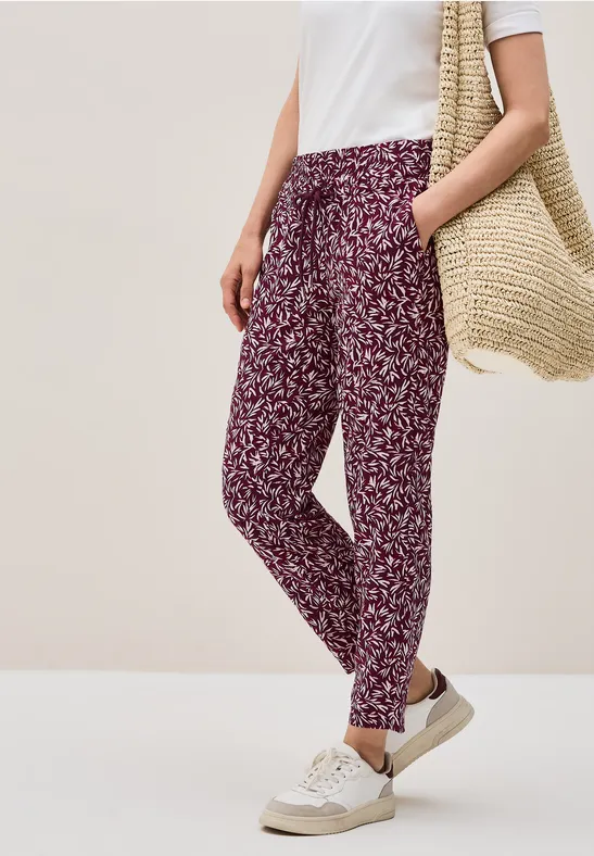 Gemusterte Loose Fit Hose günstig online kaufen