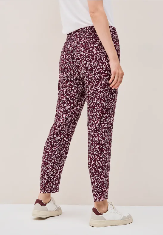 Gemusterte Loose Fit Hose günstig online kaufen