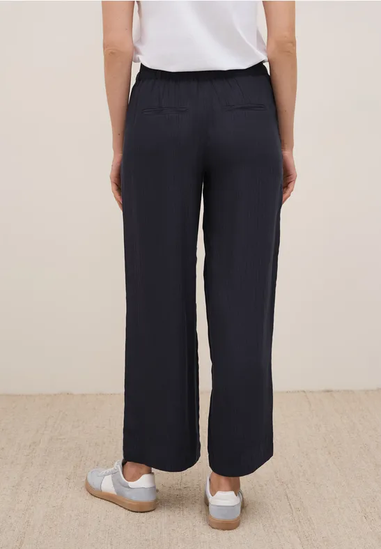 Wide Leg Strukturhose günstig online kaufen